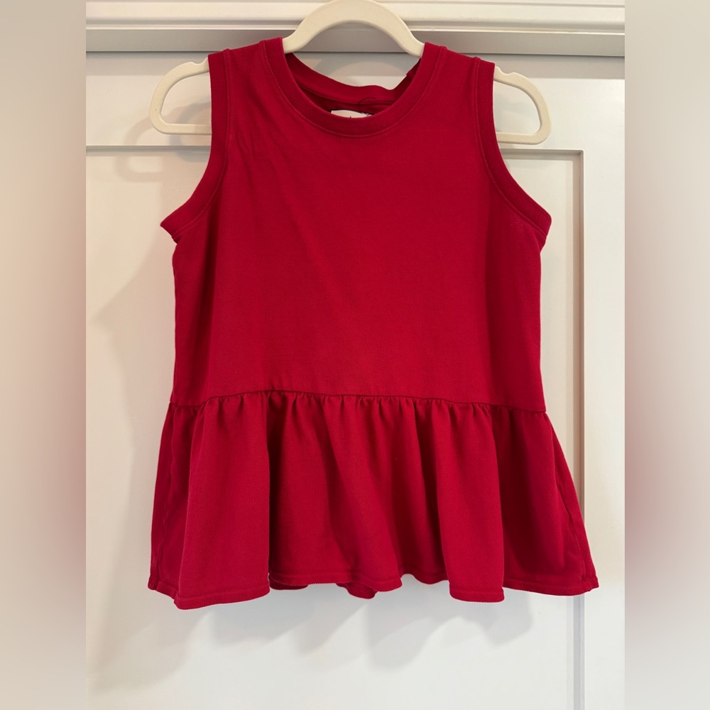 Tuckernuck Red Mercer Peplum Top